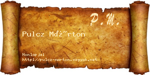 Pulcz Márton névjegykártya
